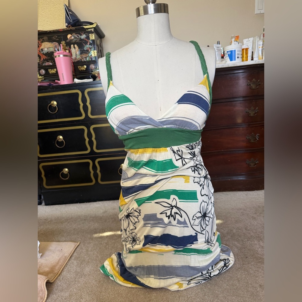 Audrey Green and Yellow Floral Maxi Dress